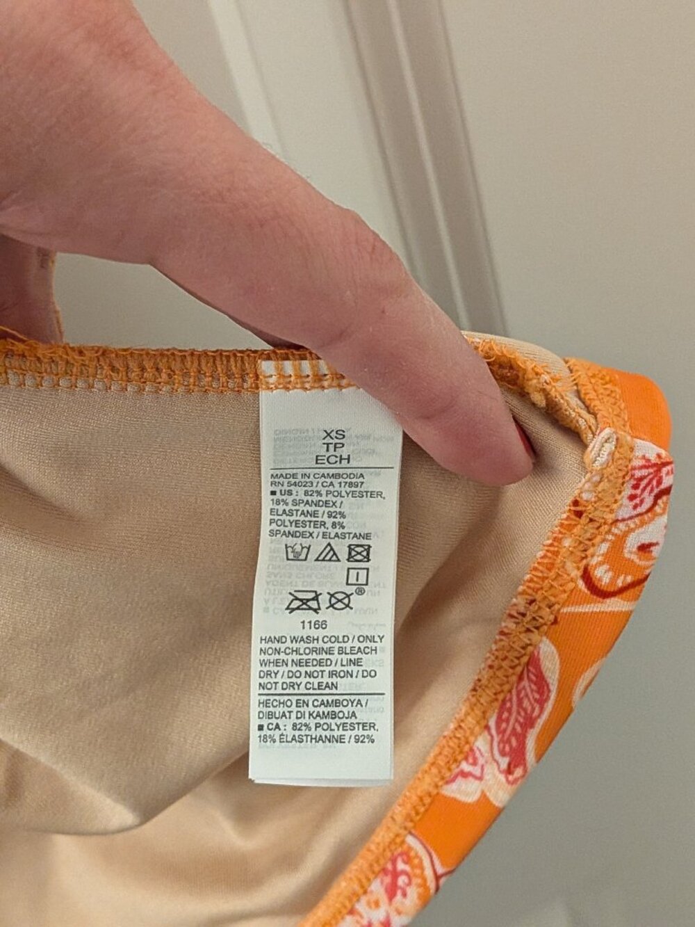 Orange Old Navy Tankini Swim Top Size XS/S/M - Picture 6 of 8